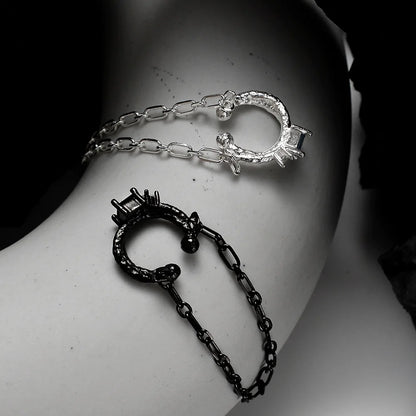Bijou d'oreille Naturalistic Chained CZ E1222, 1 pièce