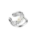 Bijou d'oreille irrégulier en perles E1218, 1 pièce