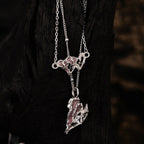 Collier Coeur Émail Rose N1002