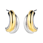 Boucles d'oreilles Huggie bicolores E1141