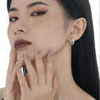 Boucles d'oreilles Huggie bicolores E1141