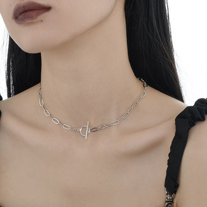 Collier à chaîne allongée dappé N1027