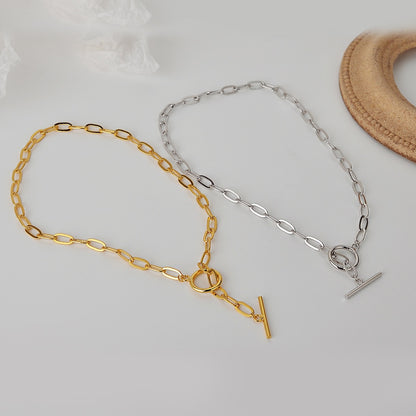 Collier à chaîne allongée dappé N1027