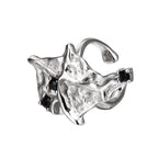 Boucle d'oreille longue liquide texturée E1176, 1 pièce