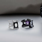 Boucle d'oreille CZ texturée érodée E1171, 1 pièce