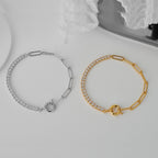 Bracelet de déclaration à chaîne scintillante B1012