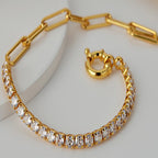 Bracelet de déclaration à chaîne scintillante B1012