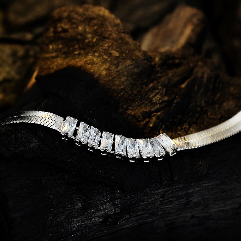 Bracelet chaîne serpent à griffes CZ B1009