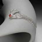 Boucle d'Oreille Irrégulière Chaîne CZ E1211, 1 Pièce