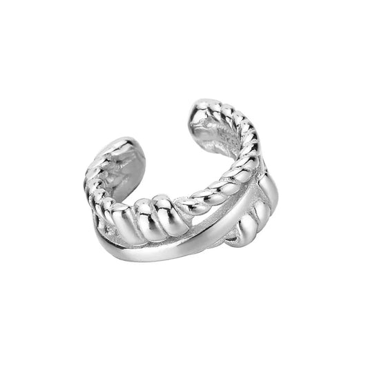 Manchette d'Oreille Irrégulière à Motif de Corde E1164, 1 Pièce