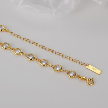 Collier à maillons ronds CZ N1022