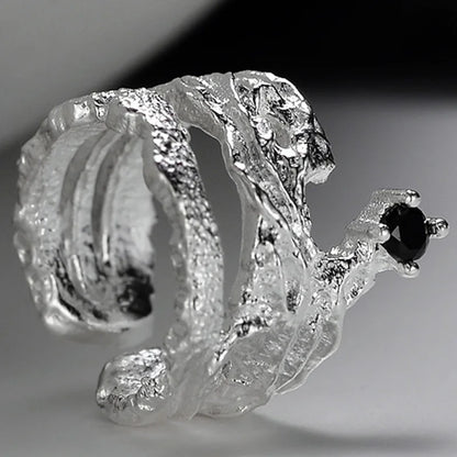Boucle d'oreille originale texturée mate E1135, 1 pièce