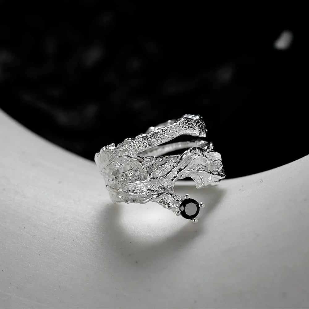 Boucle d'oreille originale texturée mate E1135, 1 pièce