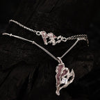 Bracelet en émail rose coeur froissé B1003