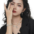 Bracelet de perles d'elfe multi-rangs B1001