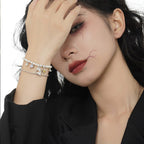 Bracelet de perles d'elfe multi-rangs B1001