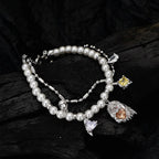 Bracelet de perles d'elfe multi-rangs B1001