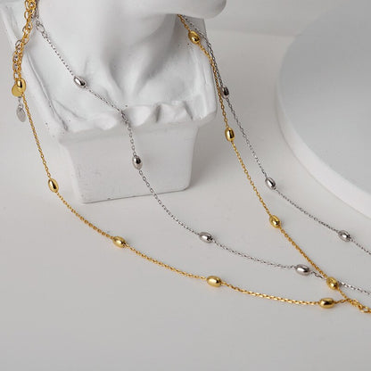 Collier de chaîne de câble perlé N1049