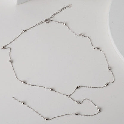 Collier de chaîne de câble perlé N1049