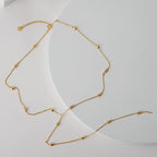 Collier de chaîne de câble perlé N1049