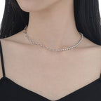 Collier chaîne torsadée à boules épaisses N1047