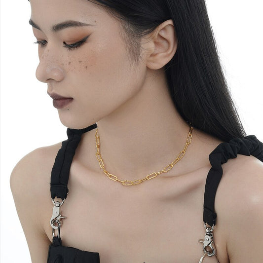Collier à chaîne épaisse dessinée N1026