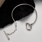 Bracelet barre en T en fil épais B1037