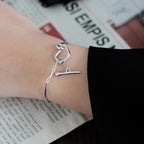 Bracelet barre en T en fil épais B1037