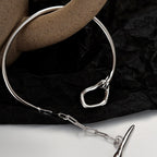 Bracelet barre en T en fil épais B1037
