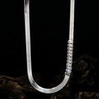 Collier à chaîne serpent large en Zircon N1005