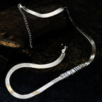Collier à chaîne serpent large en Zircon N1005