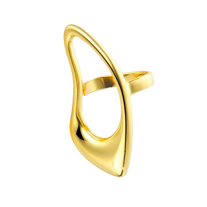 Bague asymétrique longue abstraite R1077