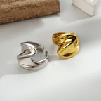 Bague décalée épaisse tourbillonnante R1055