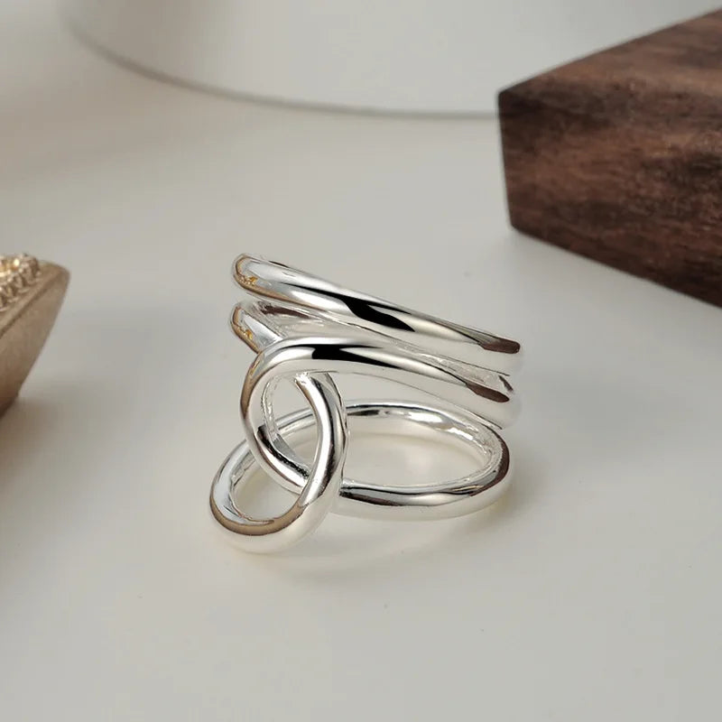 Anneau de cerceau en fil solide R1054