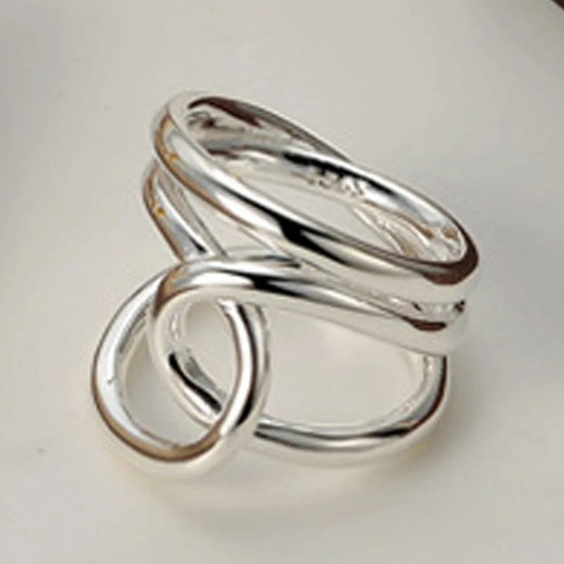 Anneau de cerceau en fil solide R1054