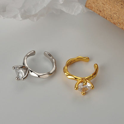 Boucles d'oreilles irrégulières Solitaire CZ E1011 1 pièce