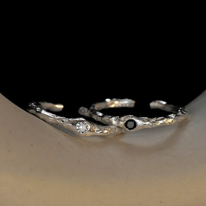 Bague irrégulière solitaire CZ R1182
