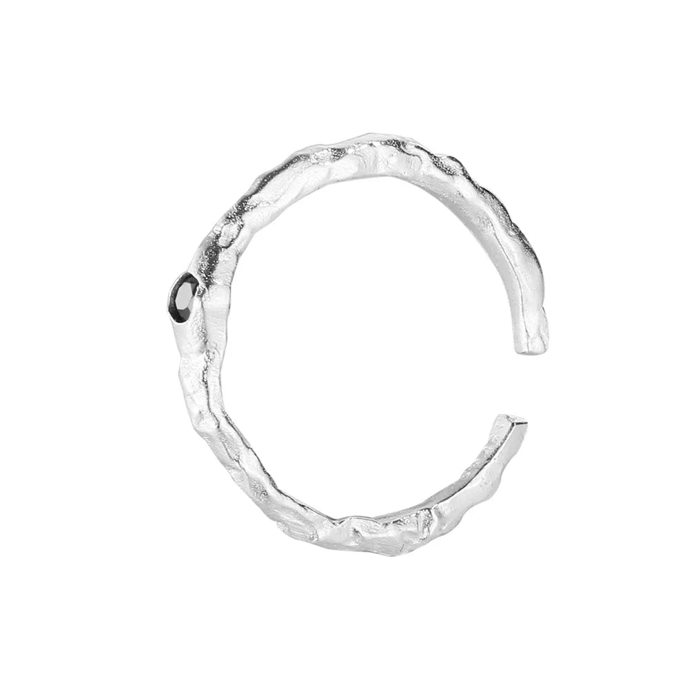 Bague irrégulière solitaire CZ R1182