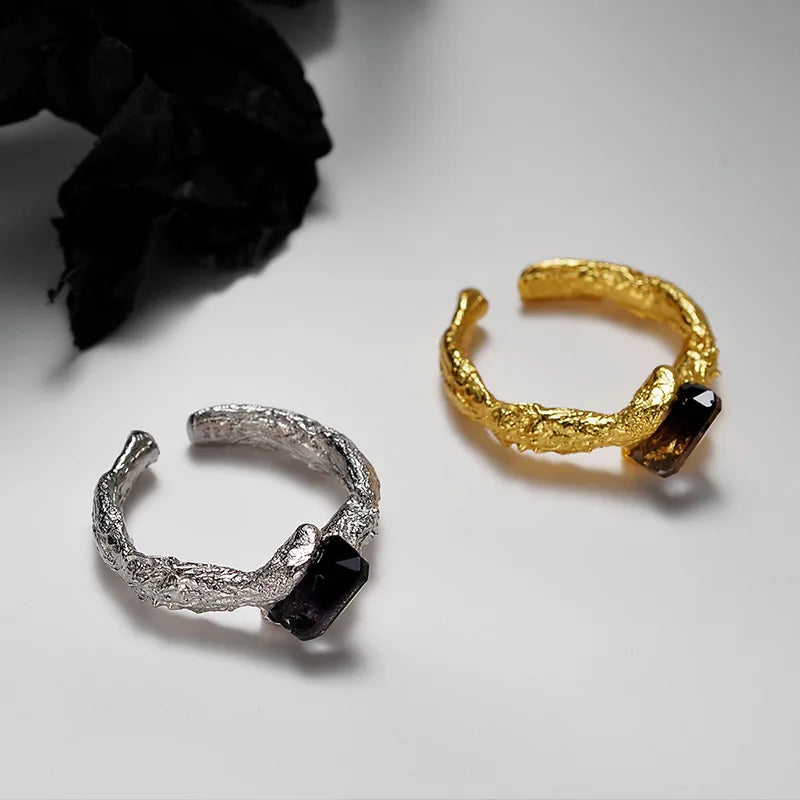 Solitaire CZ Rough Chunky Ring R1181