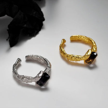Solitaire CZ Rough Chunky Ring R1181