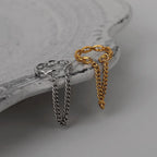 Clips d'Oreilles à Motif Chaîne E1006, 1 Pièce