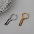 Clips d'Oreilles à Motif Chaîne E1006, 1 Pièce