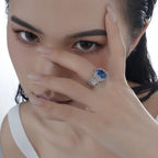 Bague épaisse enchaînée à pampilles R1211