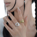 Bague Froissée Abstraite Épaisse R1057