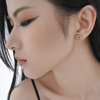 Boucles d'oreilles coeur haricot épais E1025