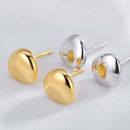 Boucles d'oreilles coeur haricot épais E1025