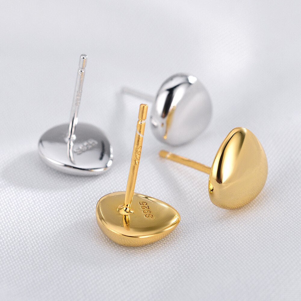 Boucles d'oreilles coeur haricot épais E1025