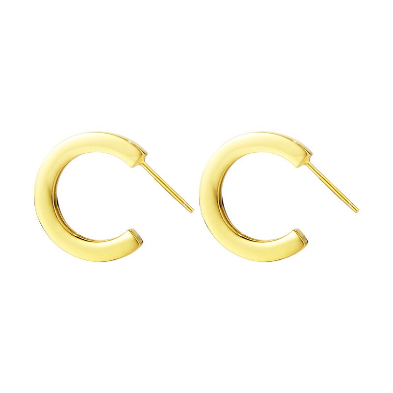 Boucles d'oreilles épaisses en forme de C E1019