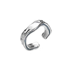 Boucle d'oreille clip martelée épaisse E1013, 1 pièce