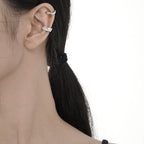Boucle d'oreille clip martelée épaisse E1013, 1 pièce